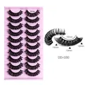 10 pairs of thick DD-030 Russian curl eyelashes with 16-19mm length dimensions - Russian Curl Style DD-030 (DD-030)
