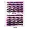 Kit d'extensions de cils DIY avec grappes 30D et 40D en fibres noires avec coffret - 30d+40d [240 Clusters]