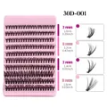Extension de faux cils 30D noirs 10 rangées 10-16mm dans un plateau rose vif - 30D-001