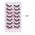 Dramatic 7 pairs colorful sequin false eyelashes set with pink and purple glitter - Pink Purple Holographic Sequins Style (Night7-03)