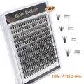 DIY Cluster-Wimpern-Set mit 10mm bis 14mm Länge für natürliche voluminöse Wimpernverlängerung - Segmentierte Wimpern (DIY-WH12-006) / Einzelne Box
