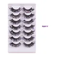 7 pairs of volumizing false eyelashes with multi-color sequins and glitter Night7-4 style - Purple Blue Silver Pink Sequins Style (Night7-04)