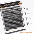 DIY Cluster-Wimpernset 40P mit 10mm bis 14mm Länge für natürliche Wimpernverlängerung - Hochdichte Segmentierte Wimpern (DIY-WH12-007) / Einzelne Box