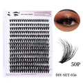DIY-SET-056 Natural Wispy cluster lash extensions kit 50P set for everyday makeup look - Diy-set-056 [fluffy 50d] 280 Clusters