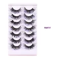7 Paar flauschige schwarze künstliche Wimpern mit lila Glitzer und Pailletten, Night7-8 - Lila Aurora Pailletten Stil (Night7-08)