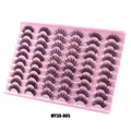 30 paia di ciglia finte folte volume russo su un vassoio espositivo rosa a piani - Stile di Curvatura Russa DD (MY30-005)