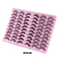 30 paia di ciglia finte volume russo stile MY30-007 su un vassoio rosa - Stile di Curvatura Russa DD (MY30-007)