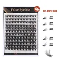 40 clusters of thick DIY lash extensions in mixed 8-16mm lengths for natural curling effect - 3D Crisscross Style (DIY-WH12-009)