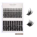 DIY individual faux mink eyelash cluster set in natural dense style model DIY-SET-045 - Thick Cross Style (DIY-SET-045) / Single Box