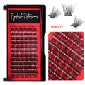 DM007 segment lash extensions in 12 rows, dense black individual cluster lashes in box - Fairy Cluster Style (DM007)