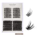 DIY individual eyelash extension kit with faux mink clusters and styling glue - Curled Style (DIY-SET-046) / Single Box
