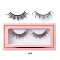 Lash model LP18: Russian D-curl black false eyelashes with vibrant green glitter tips - Black and Green Style (LP18)