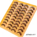 30 pairs of dense messy crisscross fake eyelashes in a yellow tray JSTM20-017 - Multi-Layered Thick Style(JSTM20-017)