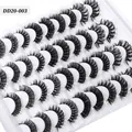 20 pairs of DD curl dense Russian volume eyelashes with layered criss-cross fiber design - 3D Curling Style (DD20-003)
