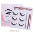 Magnetic eyelash set with 3 pairs of lashes, eyeliner, and rose gold tweezers - Daily Minimalist Style (Magnetic-305)