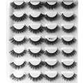 28 Paare 3D Faux Nerz falsche Wimpern mit mehrlagigem überkreuztem dickem lockigem Design - Mehrstufiger Stereoskopischer Kreuzstil (MY14-07)