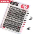DIY cluster eyelash extension set in black fiber featuring 8-16mm mixed lengths - DIY-WH12-042 Style