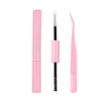 Pink lash beauty kit with spoolie brush and applicator tool for individual eyelashes - Pink Glue And Tweezers Tools (Pink Glue + Tweezers)