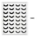 Set di 16 paia di ciglia finte volume russo con vari stili folti e curvature naturali - Stile Naturale Wispy (16003)