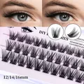 Kit de extensiones de pestañas DIY 12-16mm con banda fina para volumen natural profesional - DIY3-003 / Caja Individual