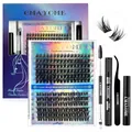 DIY Wimpernverlängerung Set mit D-Curl Cluster Lashes Bond Seal und Entferner - DIY-SET-241