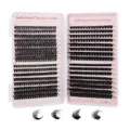 Individual cluster eyelash set with 50D-100D volume and 8-16mm mixed lengths in white box - Large Capacity Mixed Series 2