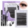 DIY cluster lashes extension kit with glue and bond for professional natural look - Starry Adhesive Set (DIY-TZ002)