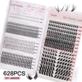 628pcs DIY cluster lashes kit featuring 5-16mm mixed lengths and multiple lash styles - 628 Clusters Lash Book (DIY-JMS008)