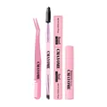 Pink DIY lash extension kit with bond and seal glue, remover, tweezers and brush - Pink Bond Seal And Remover Accessory Set
