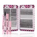 Kit extension ciglia fai-da-te con colla, sigillante, remover e pinzetta rosa - Collezione Ciglia E Rimuovi Colla Rosa
