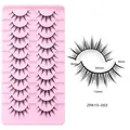 Barbie manga style eyelashes 10 pairs set with 8-14mm length for a natural look - Natural Dense Style (ZRK10-003)