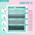 Kit de 360 grupos de pestañas individuales DIY con abanicos de volumen y puntas 7D - DIY-SET-232