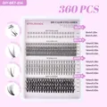 Kit de extensión de pestañas DIY 360 racimos con volumen y puntas de 5mm a 16mm - DIY-SET-234