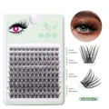 DIY Cluster Wimpern Set in 10mm bis 16mm Länge für einen dichten und natürlich geschwungenen Look - Geschwungen Dick Stil (FD10-006)