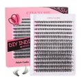 DIY cluster lashes set in C curl and 10-18mm lengths with pink packaging - 30D Density Style (DIY-TZYW006)