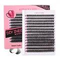DIY cluster lash kit with black 10-18mm individual synthetic fiber lash extensions - 50D Density Style (DIY-TZYW008)