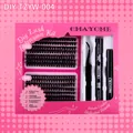 DIY Wimpernverlängerungs-Set mit 50D 60D Clustern, Bond & Seal Kleber und Entferner - 50D Und 60D Dichte (DIY-TZYW004)
