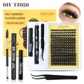 CMAYOME DIY individual lashes kit with glue and remover in mixed 8-16mm lengths - Segmented Lashes Kit (DIY-TZ-026)