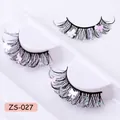 Ciglia finte scenografiche con fibre nere e paillettes a farfalla rosa, modello ZS-027 - Stile Laser Farfalla Rosa Bianco (ZS-027)