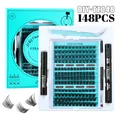 148pcs DIY eyelash extension kit with glue, tweezers and mix lengths from 10mm to 16mm - Full Eyelash Tool Kit (DIY-TZ-048)