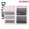 Zwarte DIY-clusterwimpers set met 5-16 mm lengtes en 20D tot 60D dichtheidsopties - Gesegmenteerde Gemengde Stijl (DIY-JMS010)