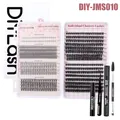 Kit di extension ciglia finte fai-da-te con ciuffi 7D/20D/60D folti e soffici - Stile Misto Segmentato Con Strumenti Neri (DIY-JMS010)