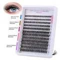 DIY fluffy curly 30D/40D cluster lashes set with mixed lengths 8mm to 16mm black fibers - DIY-SET-227 (40D) Lashes Box