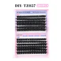 Set extension ciglia finte fai-da-te con 204 pezzi volume 80D 100D e kit accessori - DIY-TZ057 Senza Strumenti