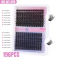 DIY cluster eyelash kit with 196 pieces in various lengths from 10mm to 18mm - DIY-SET-270 (196 Pcs)