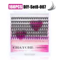 Set fai-da-te 160 pezzi ciglia a ciuffetti con estensioni 3D folte nere, viola e rosa - Stile Misto Nero Rosa Viola (DIY-SET8-007)