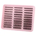 Set de 300 racimos de extensiones de pestañas individuales 8-16mm en bandeja rosa de ojos - Estilo DIY-SET-280