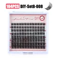 Kit extension ciglia a ciuffetti fai-da-te da 104 pezzi lunghezze 10-16mm per look personalizzati - Stile Cluster Fai Da Te Instant Wink (DIY-SET8-008)