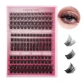 Σετ βλεφαρίδων DIY με διάφορα στυλ και μήκη 10-16mm σε ροζ διαφανή συσκευασία - Κουτί Βλεφαρίδων 148 Συμπλεγμάτων (DIY-SET-277)