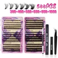 Σετ επέκτασης βλεφαρίδων DIY με 544 τούφες 30D-100D περιλαμβάνει κόλλα και τσιμπιδάκι - Βλεφαρίδες Με Μαύρο Σετ Εργαλείων Τεσσάρων Τεμαχίων (DIY-JMS-037)